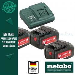 Metabo 685048000 Basic Akkumulátor szett 3db 5,2Ah 18V akku Li + 1 db ASC 30-36 Töltő