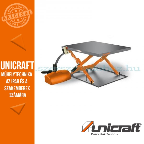 Unicraft SHT 1001 G hidraulikus ollós emelőasztal - alacsony