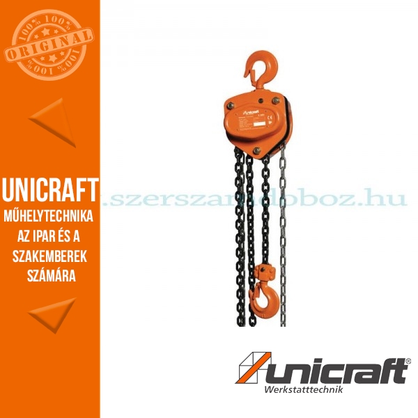 Unicraft K 3001 mechanikus láncos emelő csörlő 3t