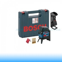BOSCH GCL 2-15 Professional kombilézer szerszámtáskában, 3 x elemmel (AA), tartozékkészlettel