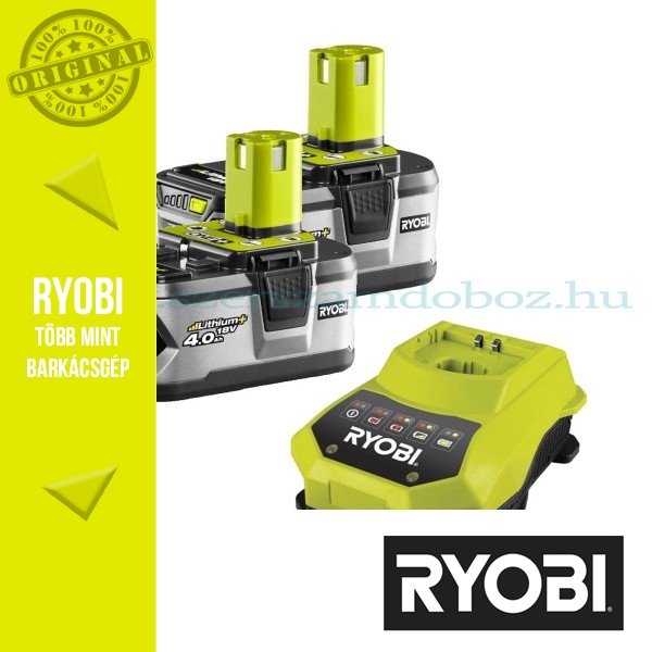 Ryobi 2x4,0h Li-Ion akkumulátor RBC18LL40 + töltő csomag