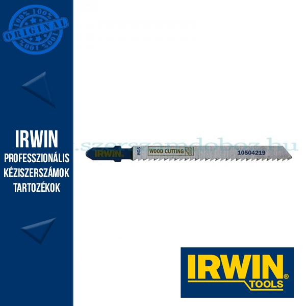 IRWIN HCS, 100 mm, 10 TPI, T101B, oldalán köszörült, favágó dekopírűfűrészlap