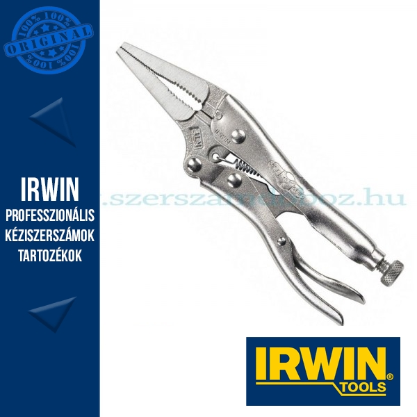 IRWIN ORIGINAL Hosszú orrú önzáró fogó huzalvágóval, 4LN 4”/100 mm 