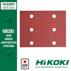 Hikoki (Hitachi) 6lyukú csiptetős csiszolópapír (rezgőcsiszolókhoz) - 114 x 140mm / K100 - 10db/csomag