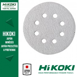 Hikoki (Hitachi) 8lyukú tépőzáras csiszolópapír (excentercsiszolókhoz) - Ø125 / K240 - 10db/csomag