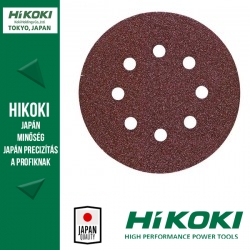 Hikoki (Hitachi) 8lyukú tépőzáras csiszolópapír (excentercsiszolókhoz) - Ø125 / K150 - 10db/csomag