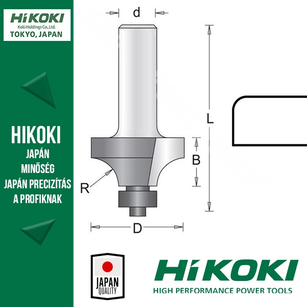 Hikoki (Hitachi) Lekerekítőmaró golyóscsapággyal 8mm befogás - 754104