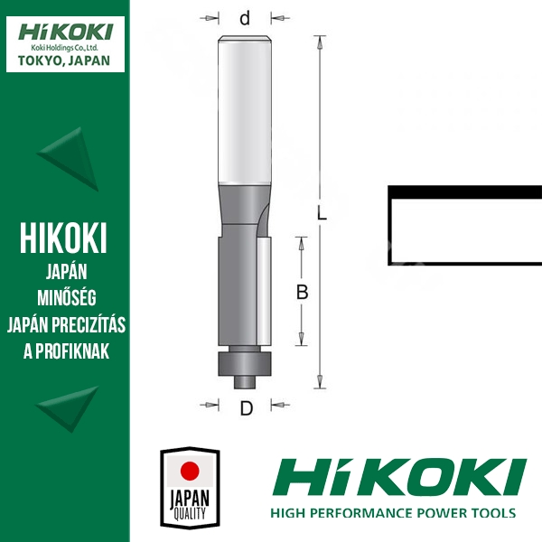 Hikoki (Hitachi) Élszintmaró golyóscsapággyal 6mm befogás - 754035