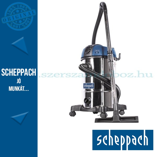 Scheppach ASP 30 PLUS - Száraz/nedves porszívó mechanikus szűrő lerázással, 30 literes
