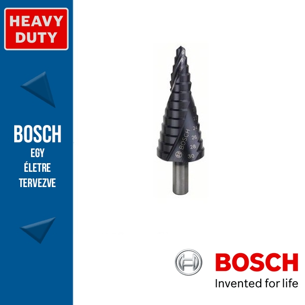 Bosch HSS-AlTiN lépcsős fúró, 13 lépcsős 6-30 mm, 10,0 mm, 93,5 mm