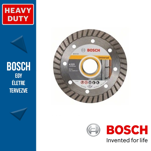 Bosch ​Standard for Universal Turbo gyémánt vágótárcsák sarokcsiszolókhoz 115 x 2,0 mm, 22,23 mm