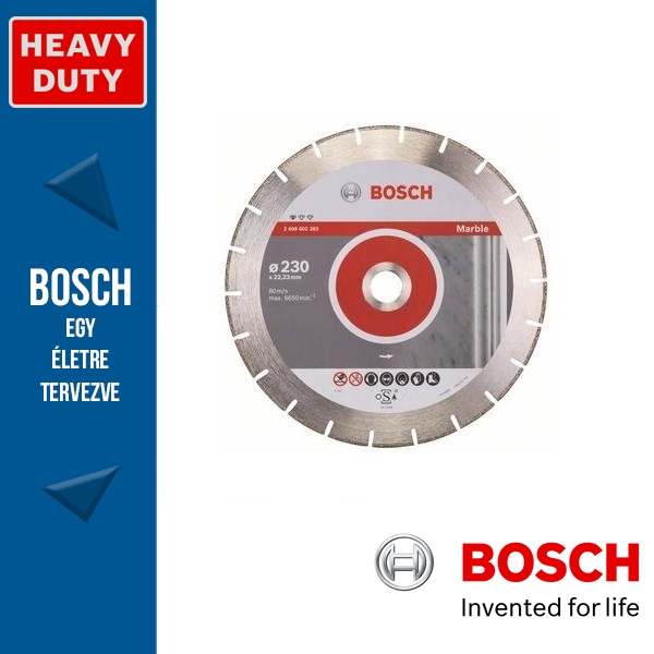 Bosch Standard for Marble gyémánt vágótárcsa sarokcsiszolókhoz 230 x 2,8 mm, 22,23 mm