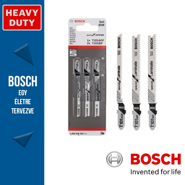 Bosch 3 részes szúrófűrészlap készlet, Special for Laminate (T befogatás)