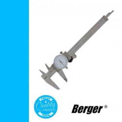 BERGER mérőórás tolómérő, mélységmérővel 300/0,02mm