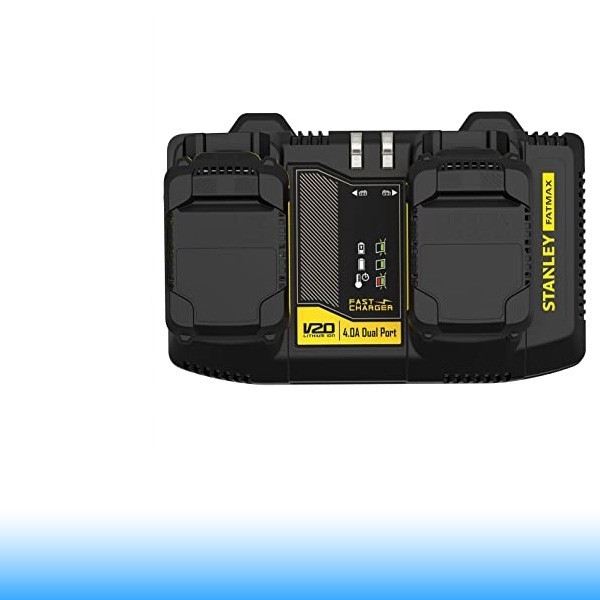 STANLEY SFMCB24-QW FATMAX V20 4A Duál Gyorstöltő, 18V, 2x 4,0 Ah