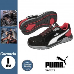 PUMA Airtwist Blk Red Low S3 ESD HRO SRC munkavédelmi cipő