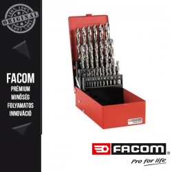 FACOM Köszörült fúrókészlet, 19 db-os
