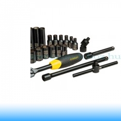 Stanley FatMax 25 részes 1/4" matt fekete króm dugókulcs készlet