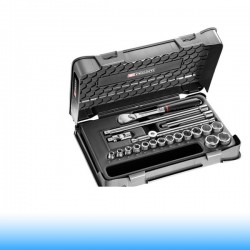 FACOM Dugókulcs készlet irányváltós racsnival, 6 pontos, 3/8", metrikus méretek - 20 db-os