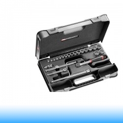 FACOM Dugókulcs készlet nagy teljesítményű racsnival, 12 pontos, 3/8", metrikus méretek - 24 db-os