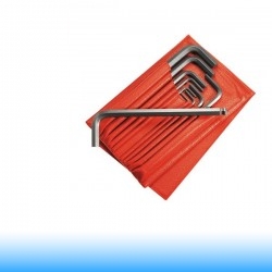 FACOM Hosszú gömbvégű imbuszkulcs készlet tárcában, hatszögű, 2-10mm, 10db-os készlet