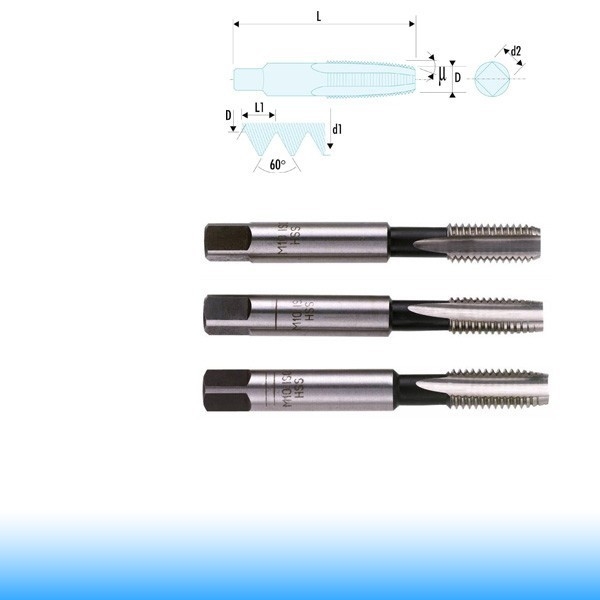 FACOM HSS Menetfúrók, M6 x 1,0mm, 3db