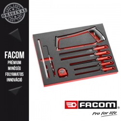 FACOM SLS Rögzíthető fűrészelő-reszelő-jelölő készlet habszivacs modulban, 9db-os