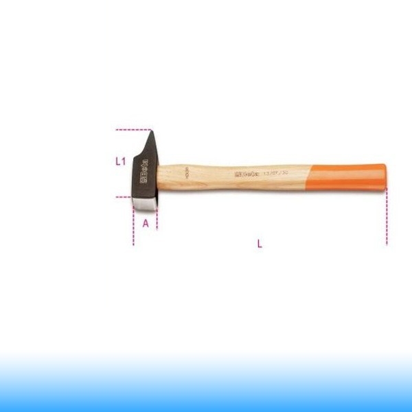 Beta 1370F/310 Biztonsági lakatos kalapács, francia modell, fanyéllel. 310 g