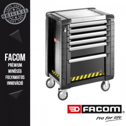 FACOM JET+ 6 fiókos görgős szerszámoskocsi biztonsági zárrendszerrel, fekete, 780 x 520 x 970mm