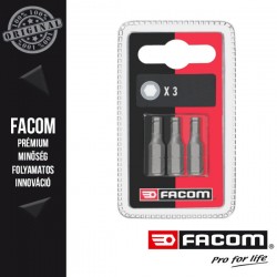 FACOM Hatlapfejű csavarozó bitek süllyesztett fejű csavarokhoz, 25 x 3mm, 3db