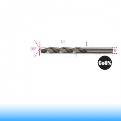 Beta 415, Rövid csigafúró, HSS-CO 8%, köszörült, 17,00 mm