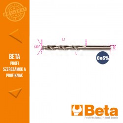 Beta 415CO, csigafúró hengeres szárral, rövid, HSS-CO 5%, köszörült, 5,50 mm