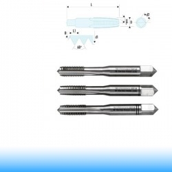 FACOM Nagy teljesítményű kobalt menetfúró, M6 x 1,0mm, 3db