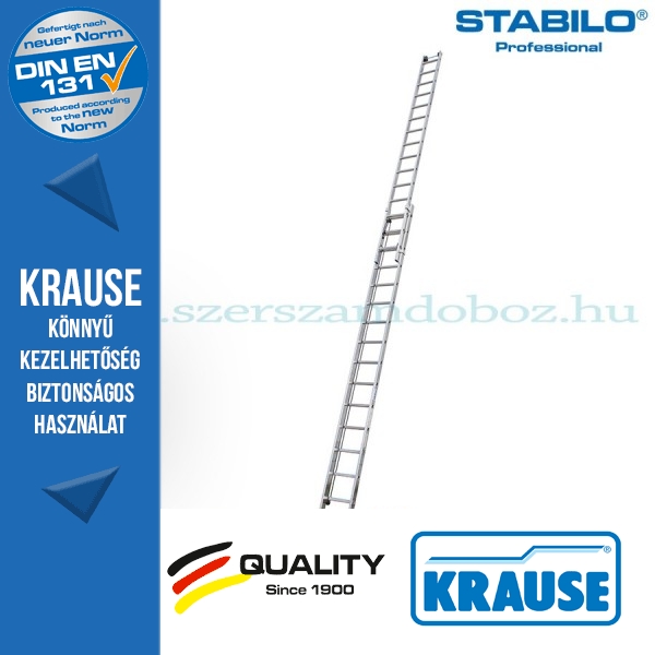 Krause Stabilo Professional létrafokos húzóköteles létra, kétrészes 2x15 fokos