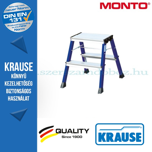 Krause Monto Rolly két oldalon járható összecsukható fellépő 2x2 fokos, kék