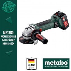 Metabo W18 LTX 125 Akkus sarokcsiszoló METABOX, 1x4,0Ah+1x5,2Ah akkuval