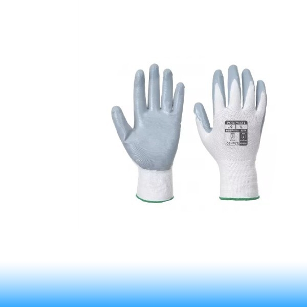 PORTWEST A319 - NYLON TENYÉRMÁRTOTT NITRIL KESZTYŰ (KISKER CSOMAGOLÁS)