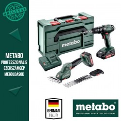 Metabo Set PowerMaxx BS 12 BL Q akkus fúrócsavarozó 12V 2x Li-Power, töltő SC 30, tartozékok, koffer