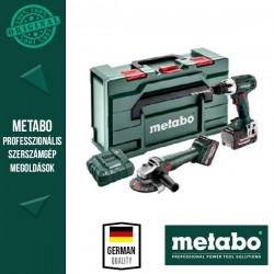 Metabo Combo Set 2.4.1 18 V akkus gépszett BS 18 LT + W18 L 9-125 Quick, metaBOX 165 L
