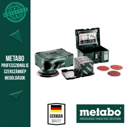 Metabo SXE 150-2.5 BL Set excentercsiszoló + multi-hole metaBOX csiszolóanyag-készlet, metaBOX