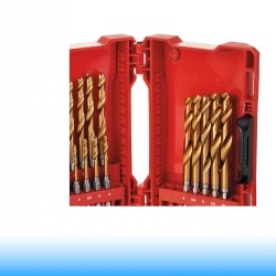 Milwaukee SHOCKWAVE™ HSS-G TiN Red Hex fúrókészlet - 19 db-os