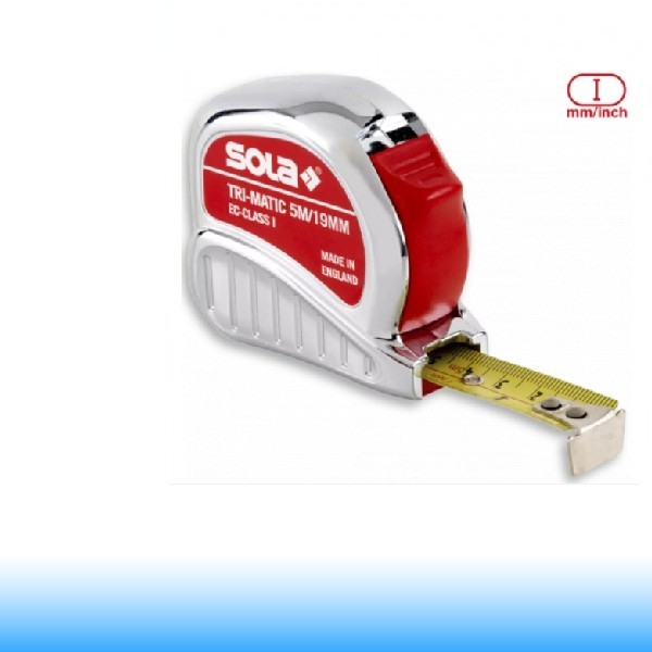 SOLA Mérőszalag 19 mm Tri-Matic TM 5m EK-osztály 1, + tanúsítvány