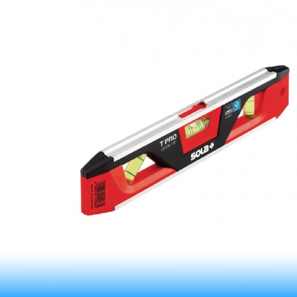 SOLA 1430701 torpedó vízszintmérő T PRO 23 cm alumínium/ABS műanyag piros/fekete