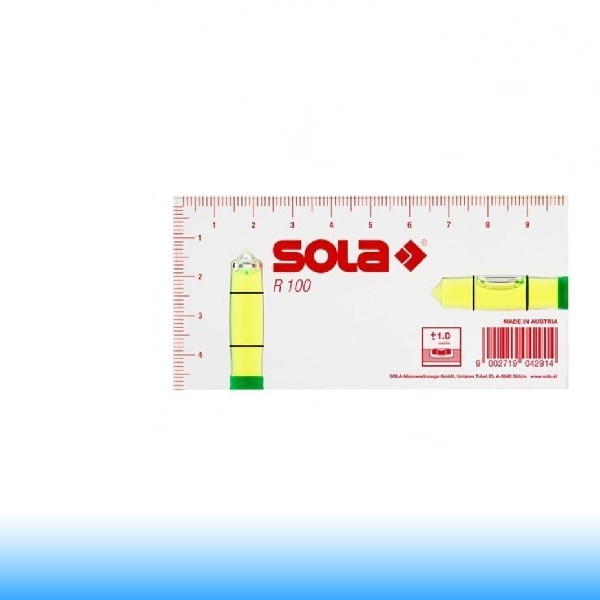Sola R 100 grün, Display Kicsi vízmérték 100x50x15 mm