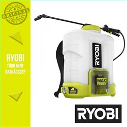 RYOBI RY36BPSA-0 36V vezeték nélküli háti permetező, akkumulátor és töltő nélkül