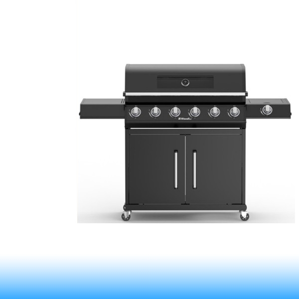 Riwall RGG 61 EXL - prémium gázüzemű grillsütő 24 kW, 6+1 gázégővel