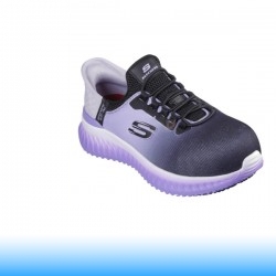 SKECHERS 108152EC TILIDO - OMBRAY S1 PL SR ESD munkavédelmi cipő, fekete-rózsaszín