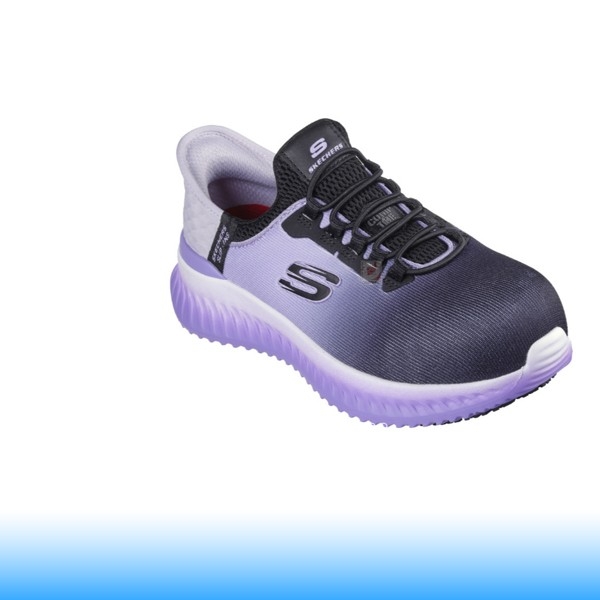 SKECHERS 108152EC TILIDO - OMBRAY S1 PL SR ESD munkavédelmi cipő, fekete-rózsaszín