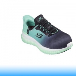 SKECHERS 108152EC TILIDO - OMBRAY S1 PL SR ESD munkavédelmi cipő, fekete-tengerzöld