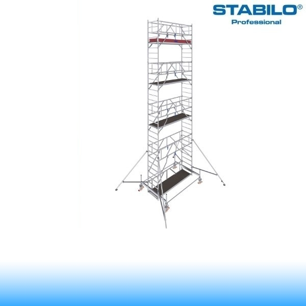 Krause Stabilo Professional gurulóállvány, 100-as sorozat - négyszintes - mezőhossz 2,50 m
